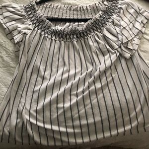 Off the shoulder striped American Eagle top